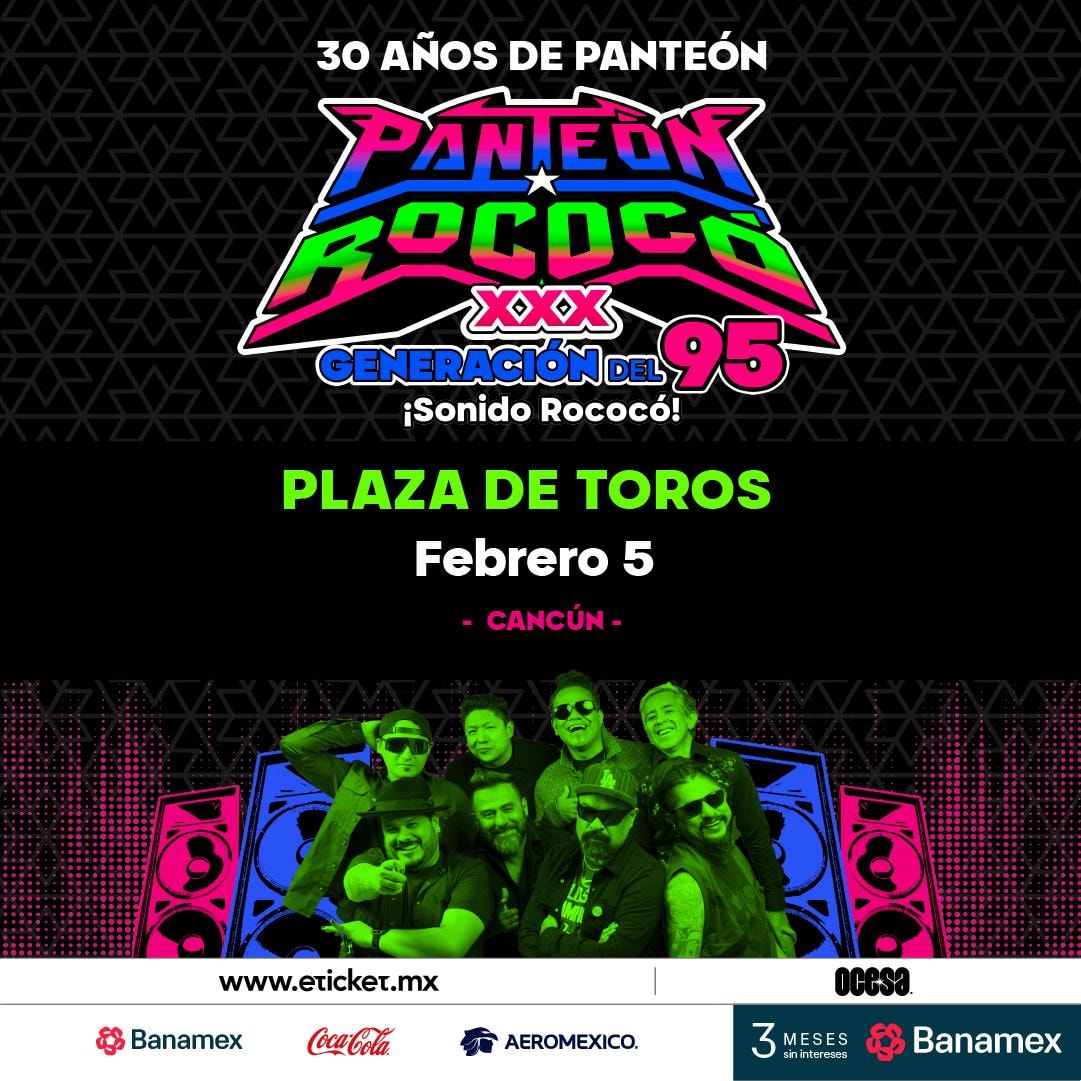 Panteón Rococó en Cancún 2026: concierto, boletos y detalles